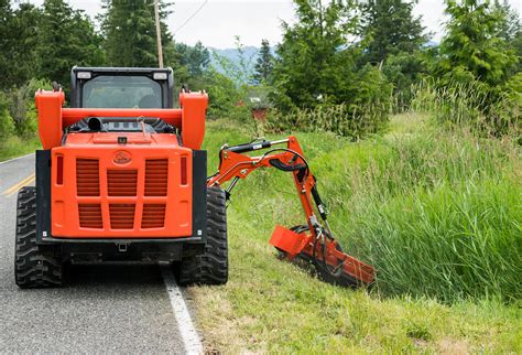 side arm flail mower for kubota mini excavator|flail mower skid steer attachments.